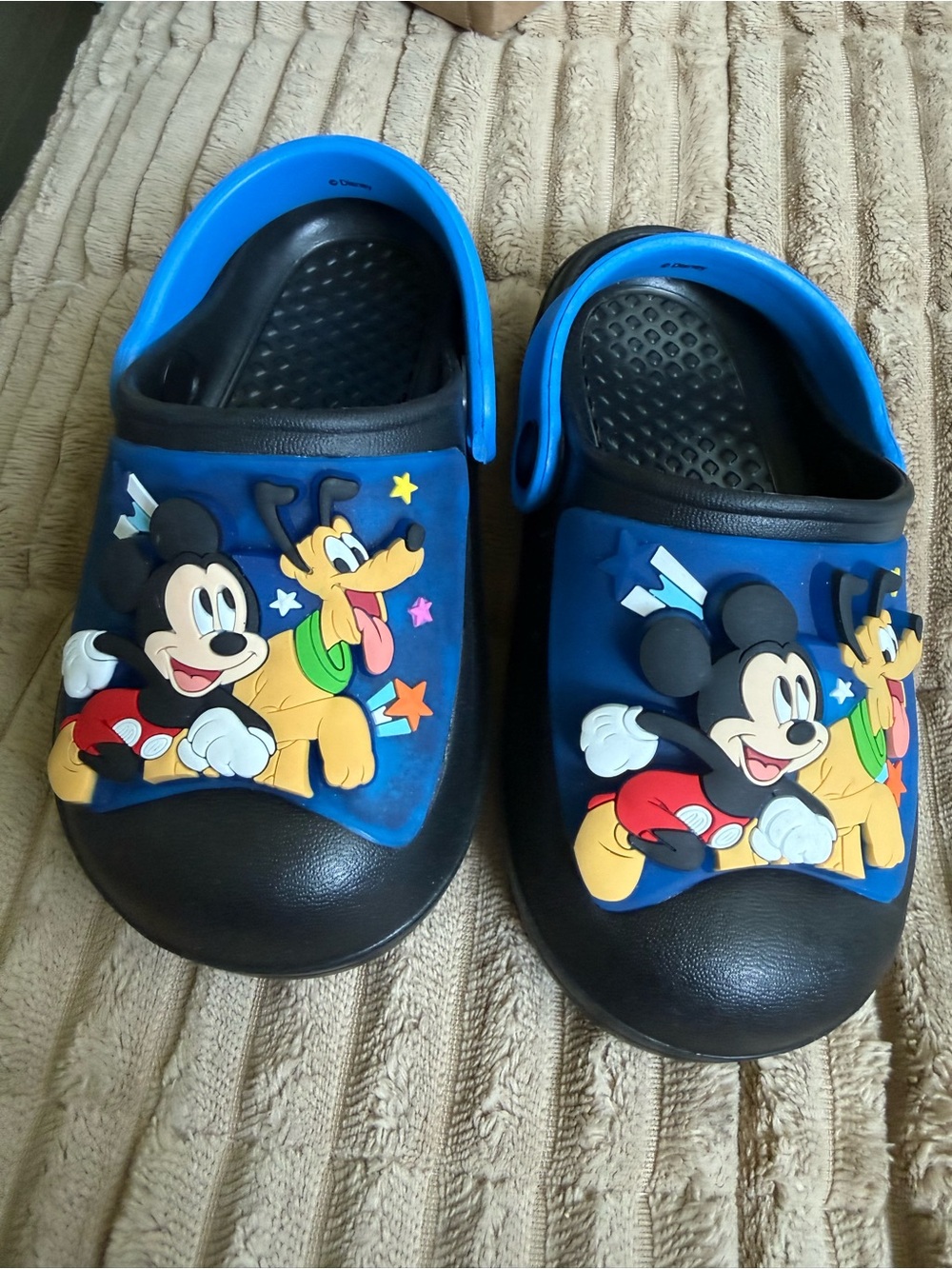 Disney Mickey & Pluto Blue and Black Kids Clogs